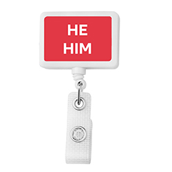 ANTI-MICROBIAL JUMBO RECTANGLE PRIDE BADGE REEL